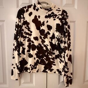 Willow Black and White Patterned Long Sleeve Top